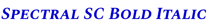 Spectral SC Bold Italic police de caractère